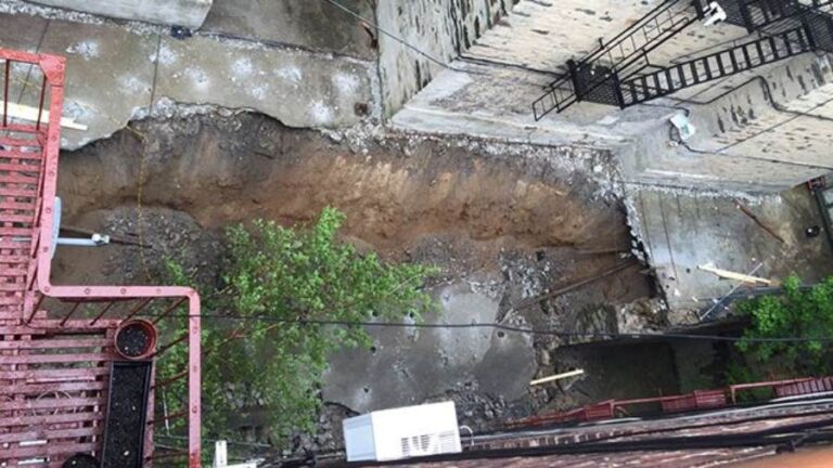 Collapse Of Retaining Wall In The Bronx