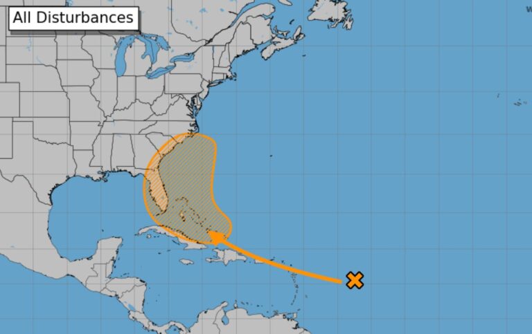 National Hurricane Center Monitoring Disturbance in Atlantic with Potential Development
