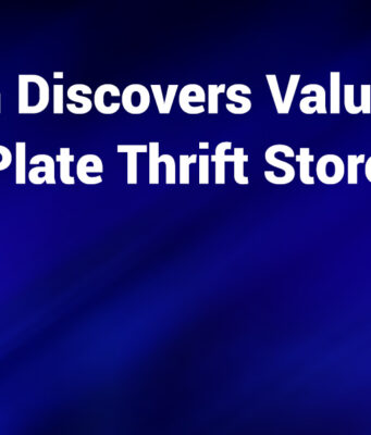 man discovers valuable plate thrift store